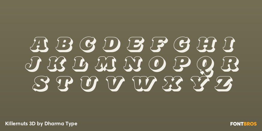 Killernuts 3D Font Poster #2