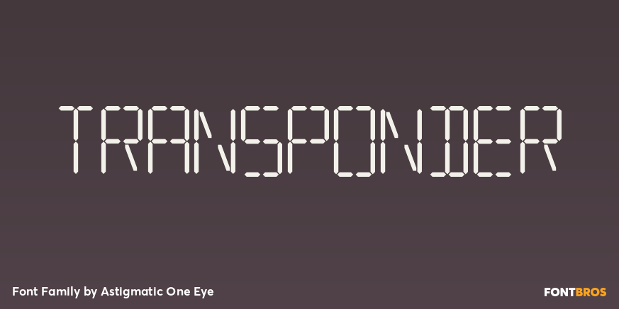 Transponder Font Poster