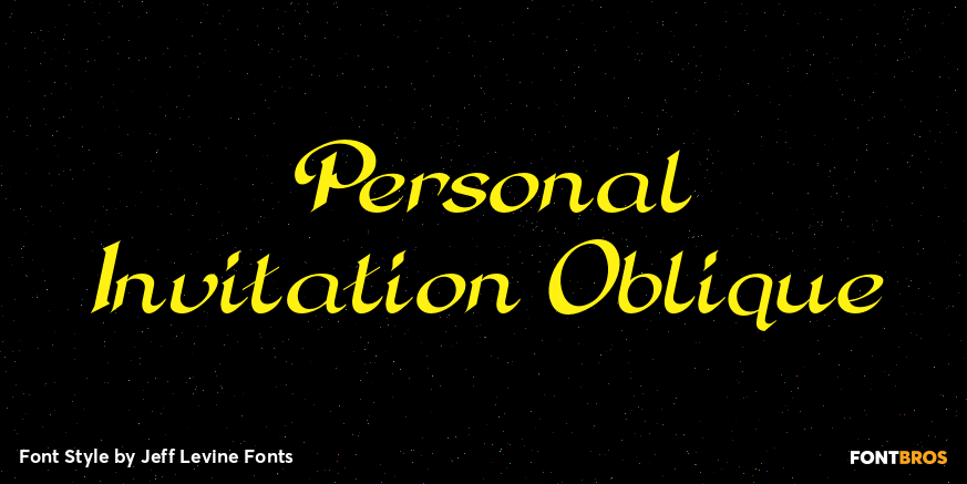 Personal Invitation Oblique Poster