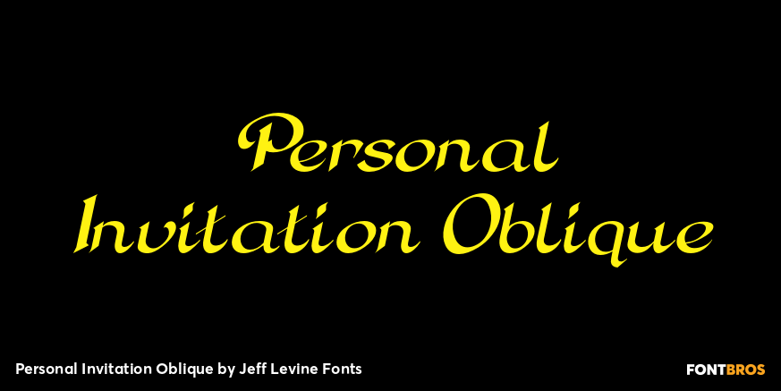 Personal Invitation Oblique Poster