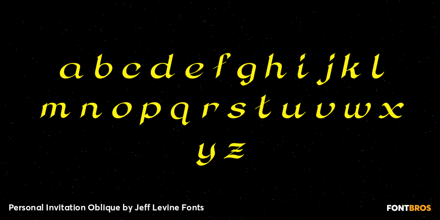 Personal Invitation Oblique Font Poster #1