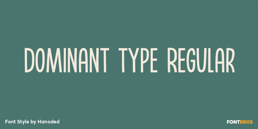 Dominant Type Regular Poster