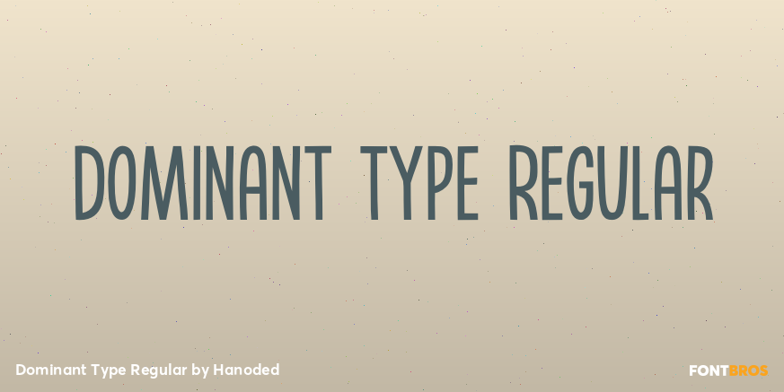 Dominant Type Regular Poster