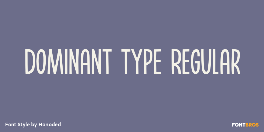 Dominant Type Regular Poster
