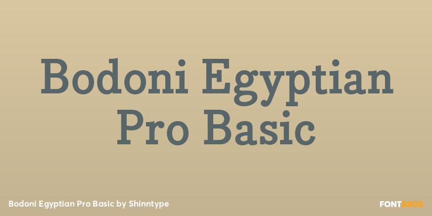 Bodoni Egyptian Pro Basic Font Poster #1
