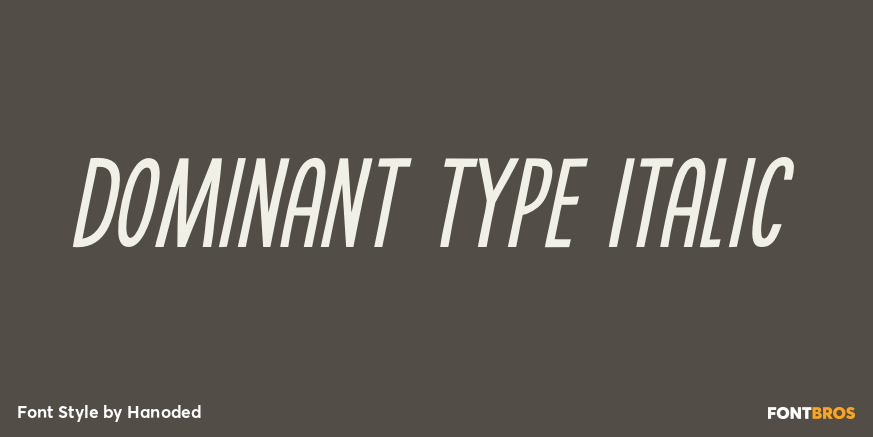 Dominant Type Italic Poster