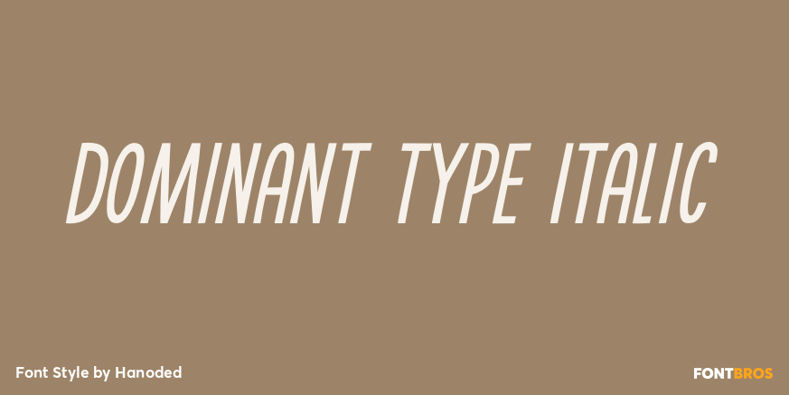 Dominant Type Italic Poster
