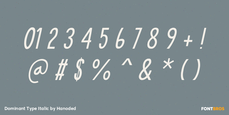 Dominant Type Italic Font Poster #1