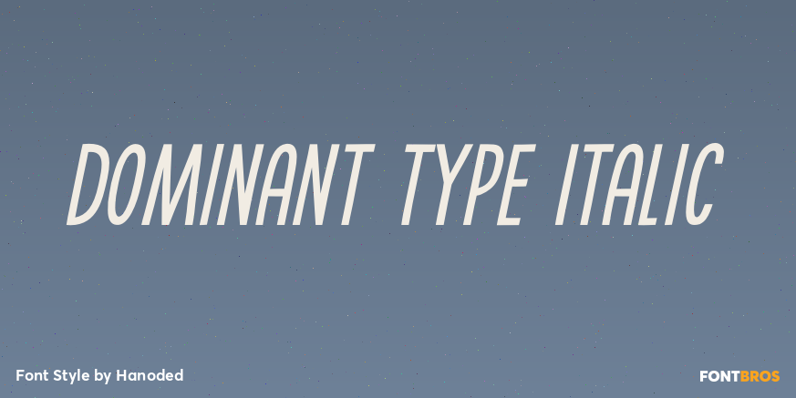 Dominant Type Italic Poster