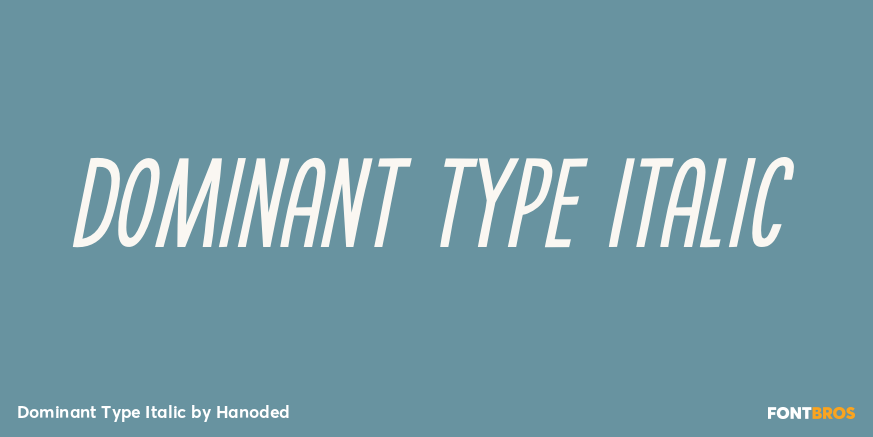 Dominant Type Italic Poster