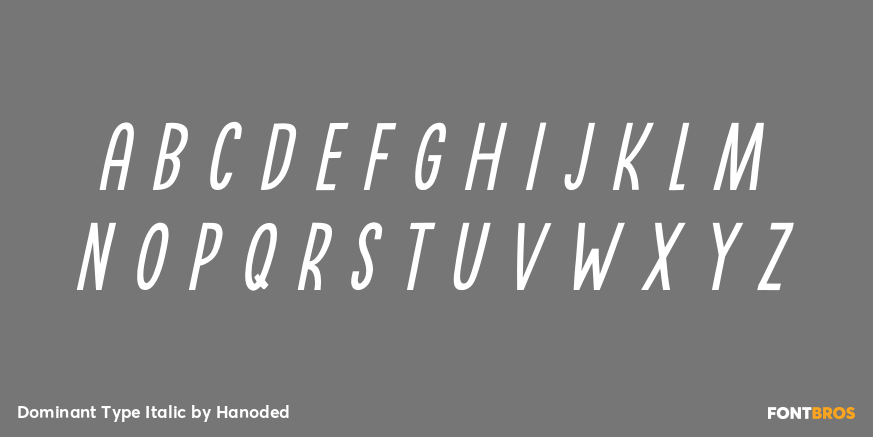Dominant Type Italic Font Poster #1