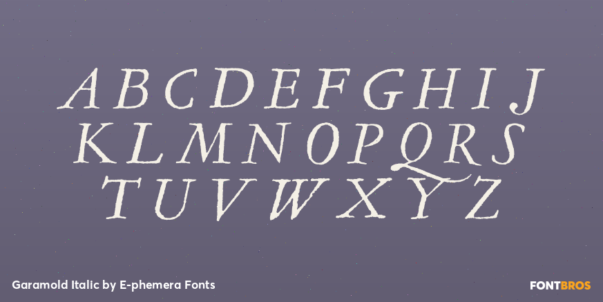 Garamold Italic Font Poster #2