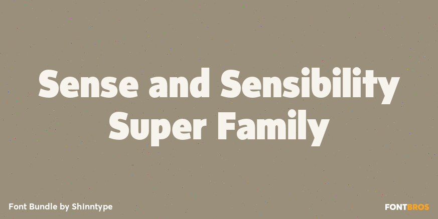 Sense and Sensibility Super Family Font Poster #1