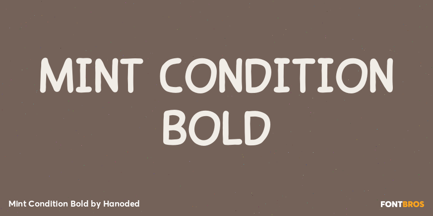 Mint Condition Bold Font Poster #1