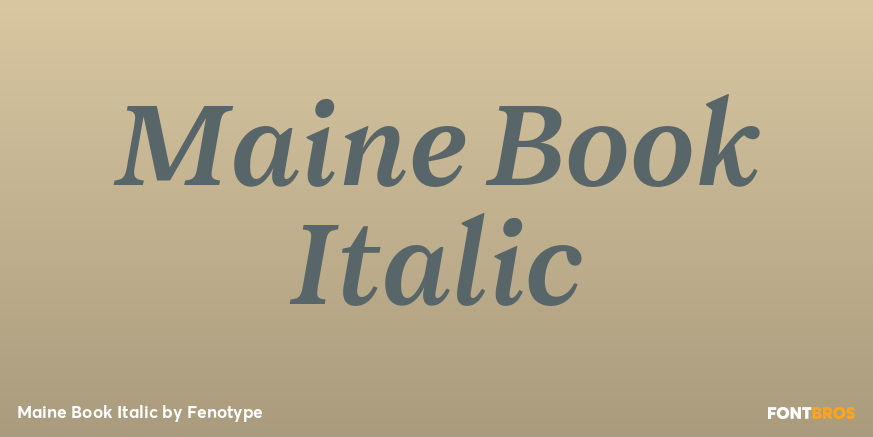 Maine Book Italic Font Poster #1