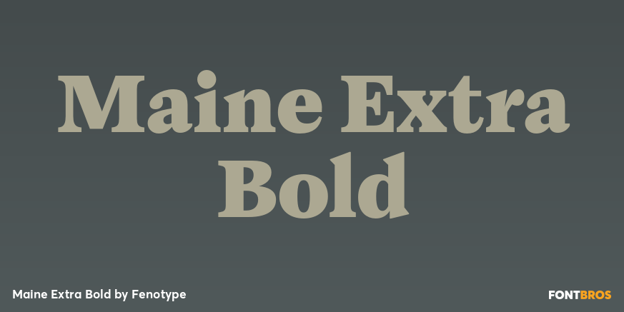 Maine Extra Bold Font Poster #1