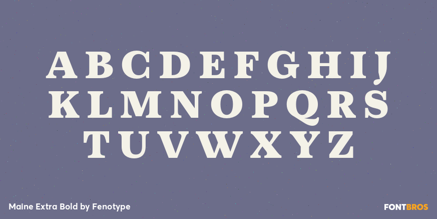 Maine Extra Bold Font Poster #2
