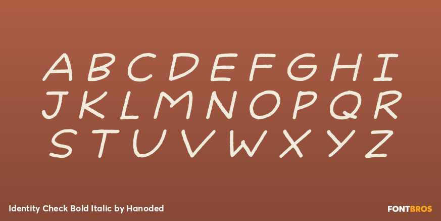 Identity Check Bold Italic Font Poster #2