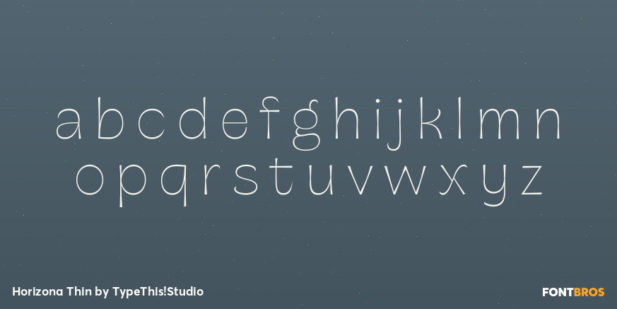 Horizona Thin Font Poster #3
