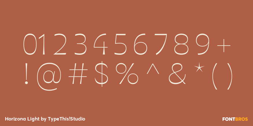 Horizona Light Font Poster #4