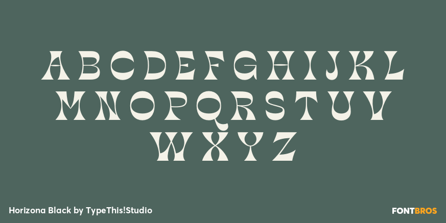 Horizona Black Font Poster #2