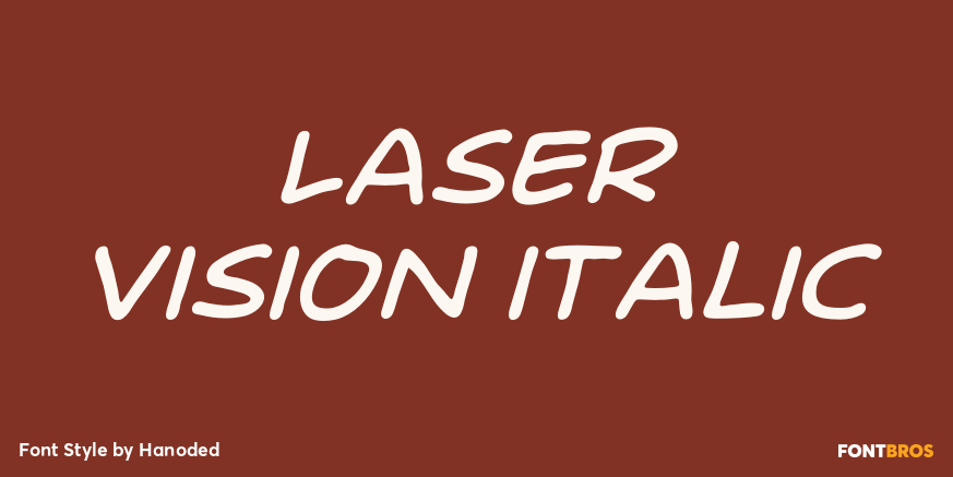 Laser Vision Italic Font Poster #1
