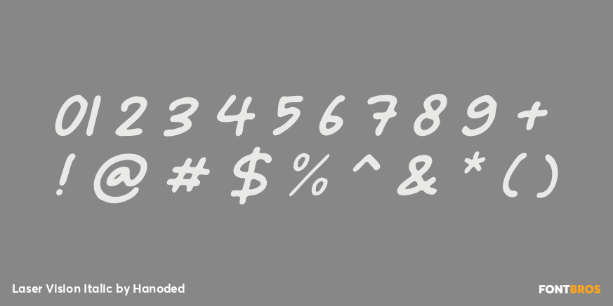 Laser Vision Italic Font Poster #1