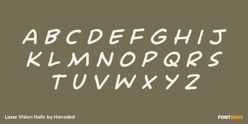 Laser Vision Italic Font Poster #1