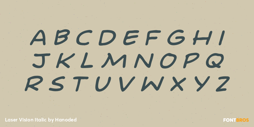 Laser Vision Italic Font Poster #1