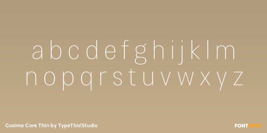 Cosima Core Thin Font Poster #3