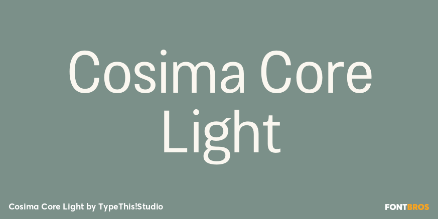 Cosima Core Light Font Poster #1