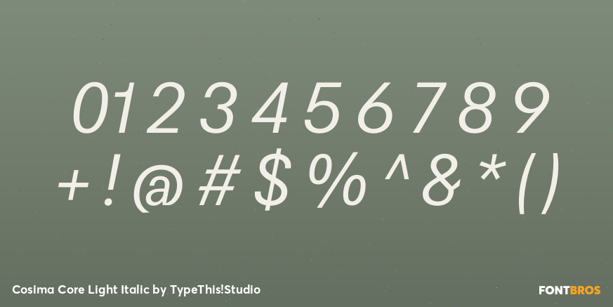 Cosima Core Light Italic Font Poster #4