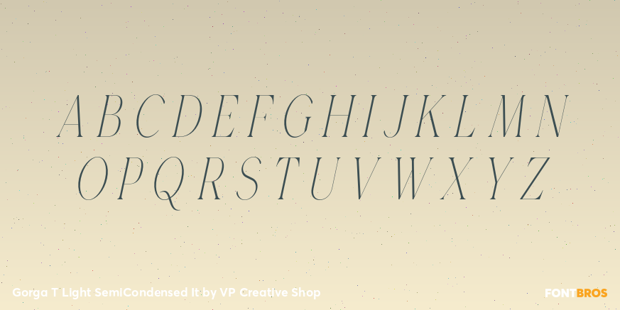 Gorga T Light SemiCondensed It Font Poster #2