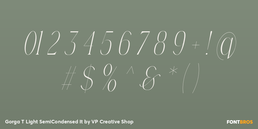 Gorga T Light SemiCondensed It Font Poster #4