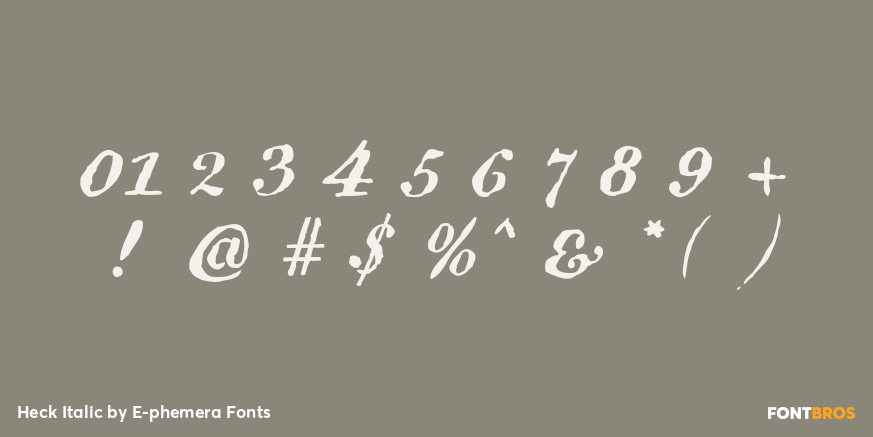 Heck Italic Font Poster #1