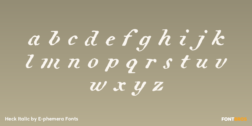 Heck Italic Font Poster #3