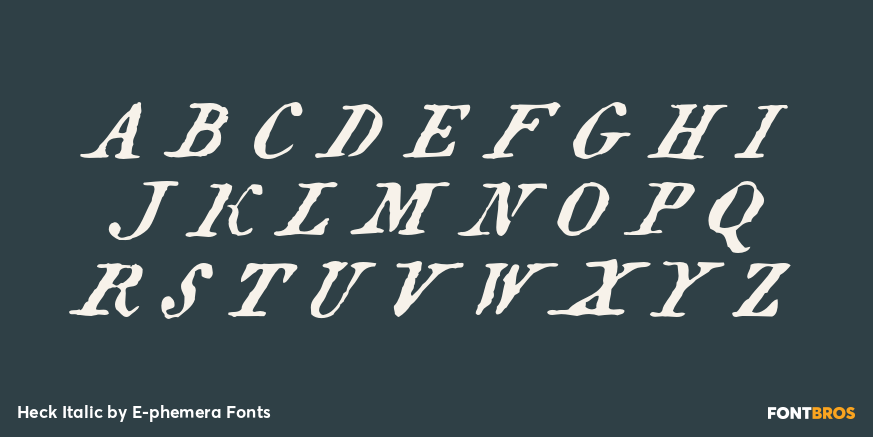 Heck Italic Font Poster #1