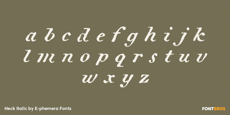 Heck Italic Font Poster #1