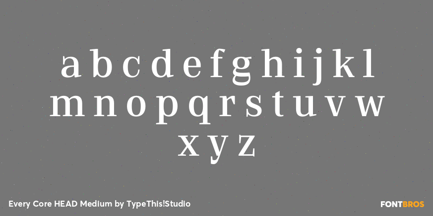 Every Core HEAD Medium Font Poster #3