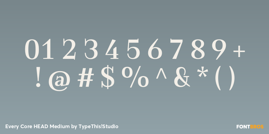 Every Core HEAD Medium Font Poster #4