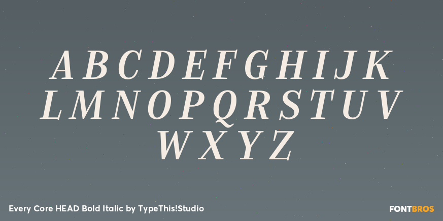 Every Core HEAD Bold Italic Font Poster #2