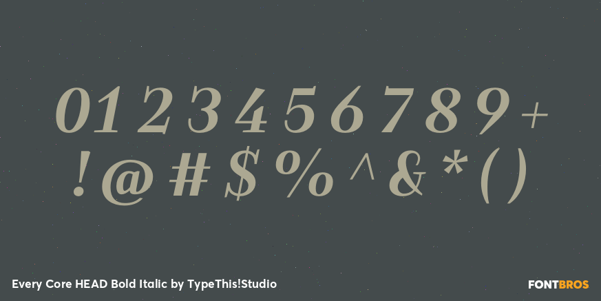 Every Core HEAD Bold Italic Font Poster #4