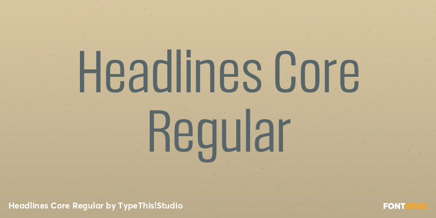 Headlines Core Regular Font Poster #1