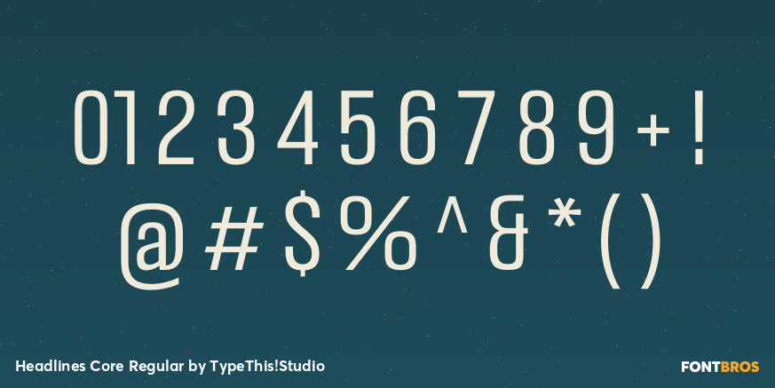 Headlines Core Regular Font Poster #4