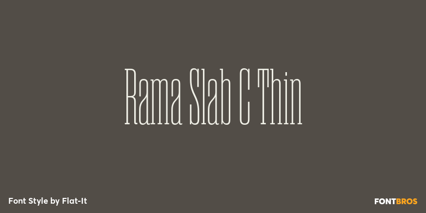 Rama Slab C Thin Font Poster #1