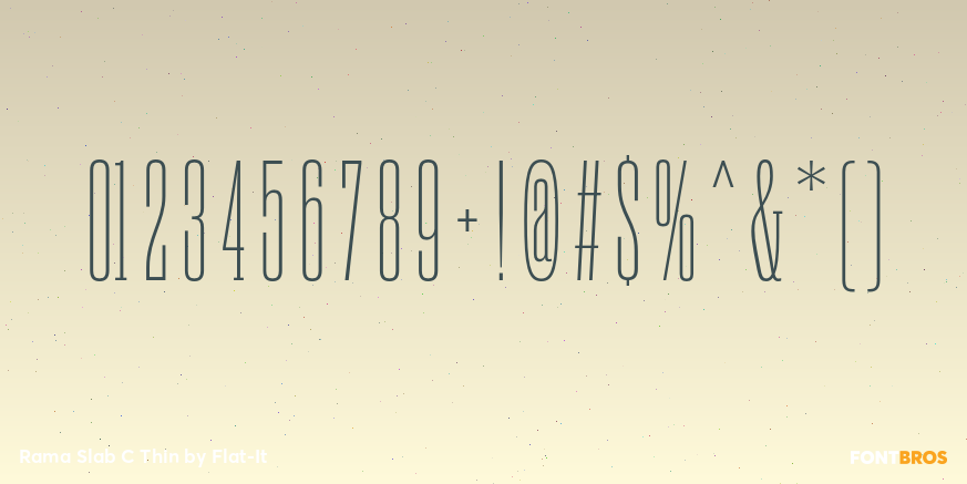 Rama Slab C Thin Font Poster #4