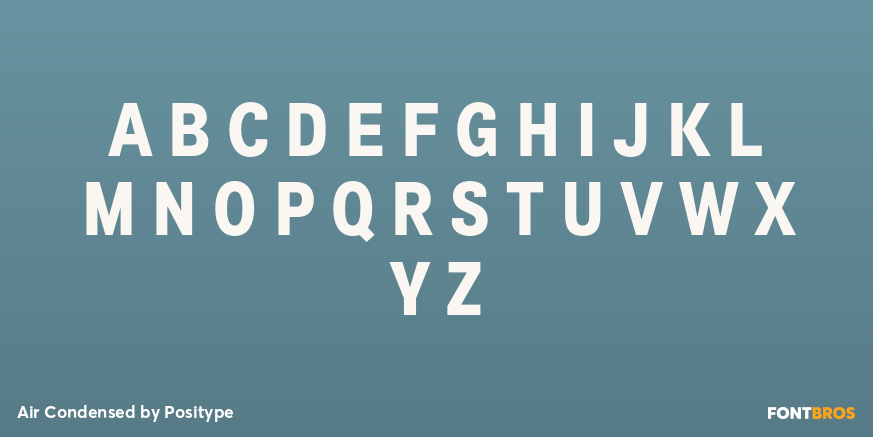 Air Condensed Font Poster #2