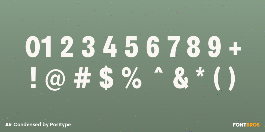 Air Condensed Font Poster #4