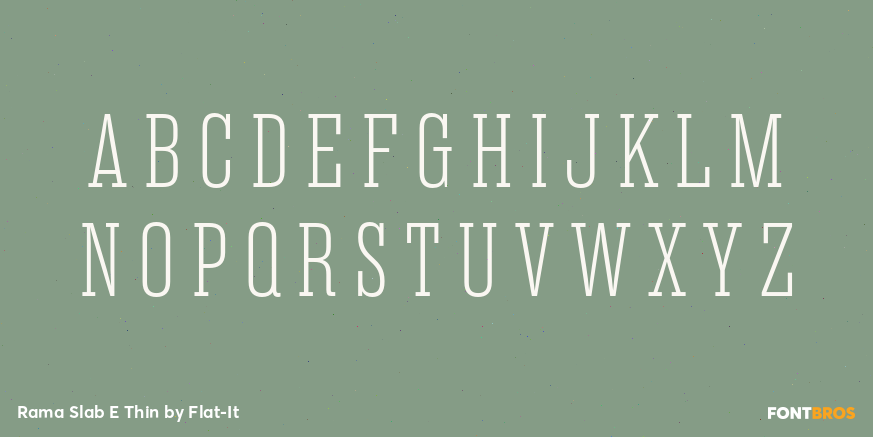 Rama Slab E Thin Font Poster #1