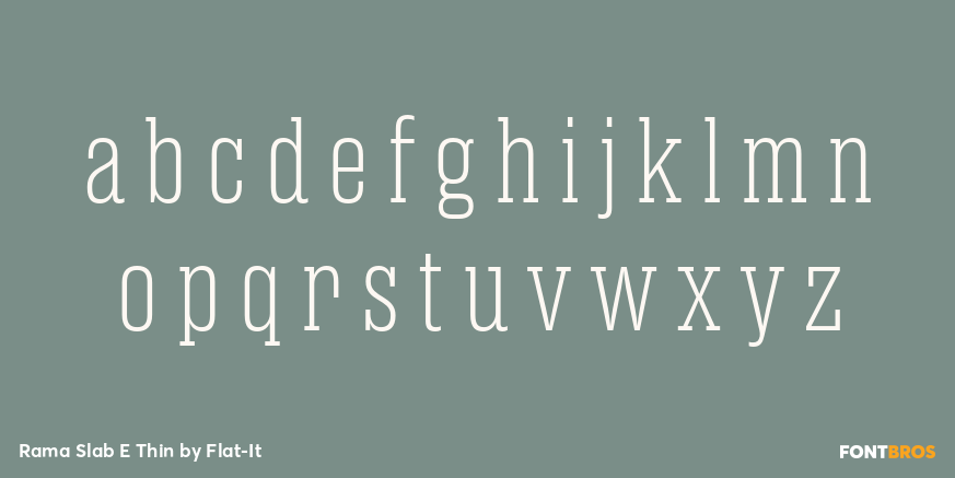 Rama Slab E Thin Font Poster #1